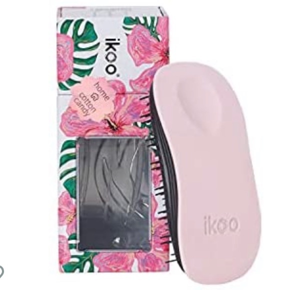 IKOO Detangling, Scalp Massaging Hair Brush Cotton Candy - Black Bristles - Picture 1 of 8